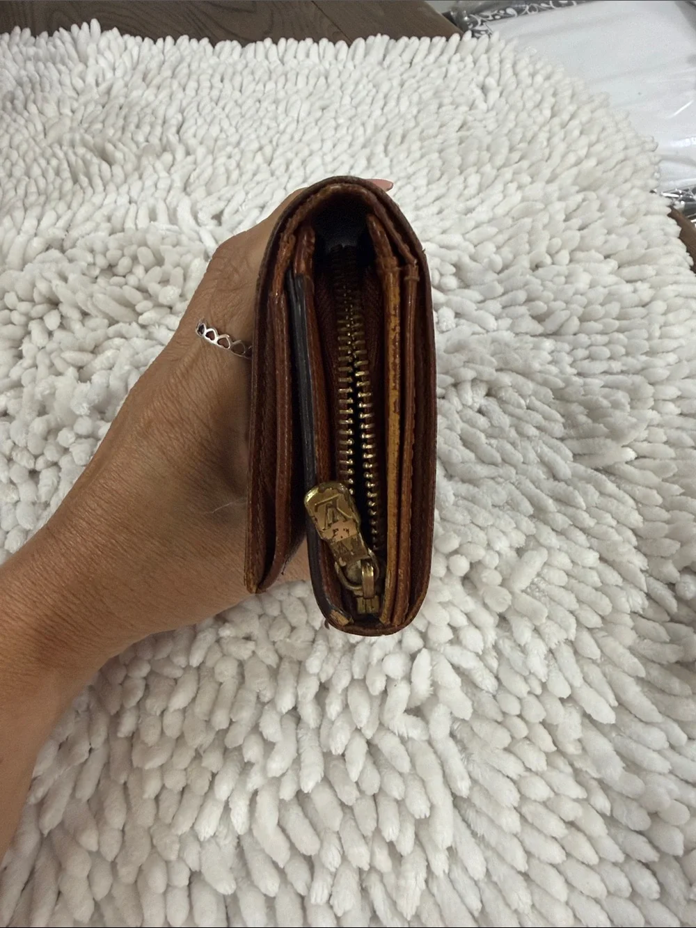 Louis Vuitton Monogram Canvas Trifold Wallet in Brown and Gold